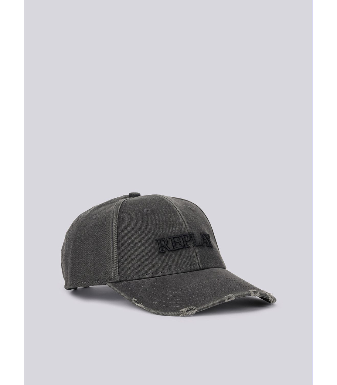 ロゴ刺しゅう入りダメージCAP